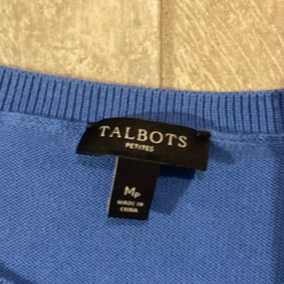 Talbots Blue Butterfly Sweater - Picture 3 of 6